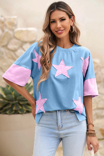 Star Patchwork Oversized Tee