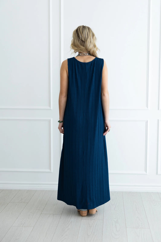 Pleated Maxi Dress