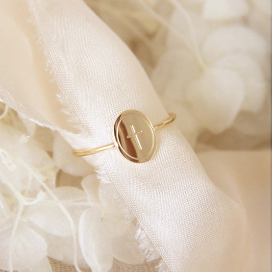Cross Engraved Ring