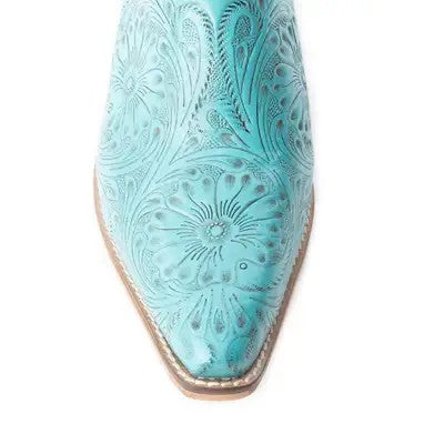 Desert BloomHand-Tooled Leather Mules