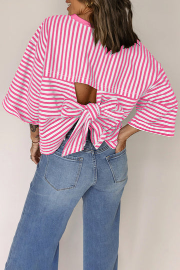 Striped Bow Tee