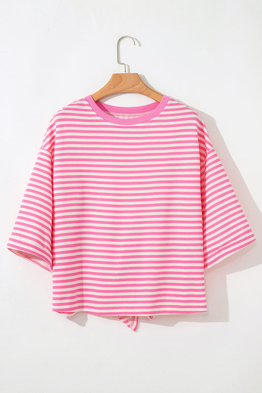 Striped Bow Tee
