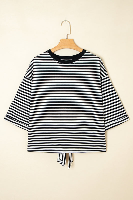 Striped Bow Tee