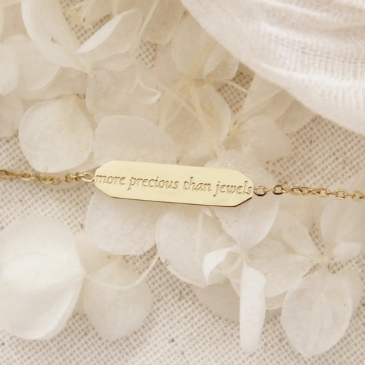 More Precious Than Jewels Proverbs 31 Bracelet
