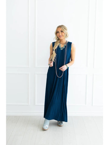 Pleated Maxi Dress