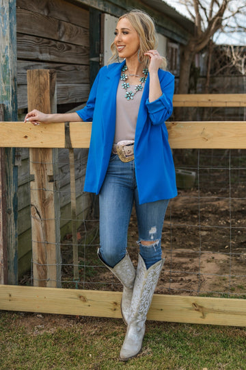 Open Front Relaxed Blazer